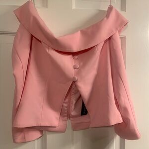 Fashion Nova Light Pink Satin Top